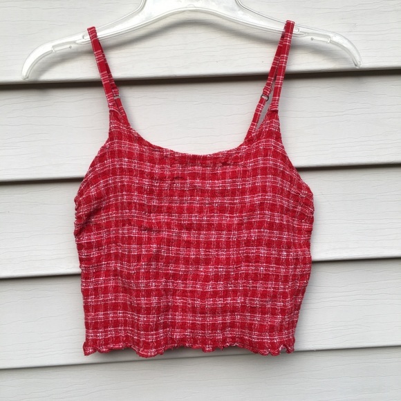 Hollister Red & white Crop Top Sz Large - Picture 9 of 10
